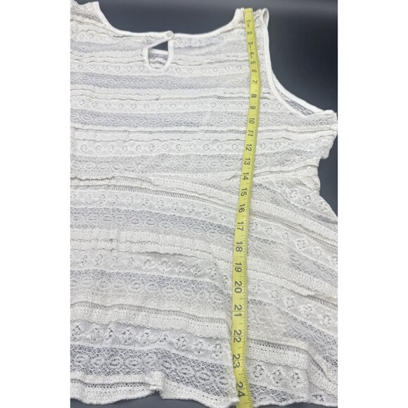 Torrid Women’s Cream Lace Tiered Babydoll Tank Top Sz 1X Cottage Core Fairy Boho - Picture 8 of 9